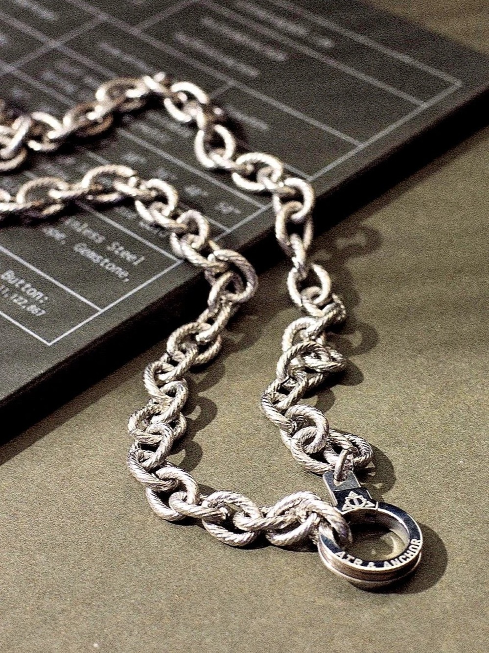 Air & Anchor Chain Reaction Wrap Cuff Keeper Necklace